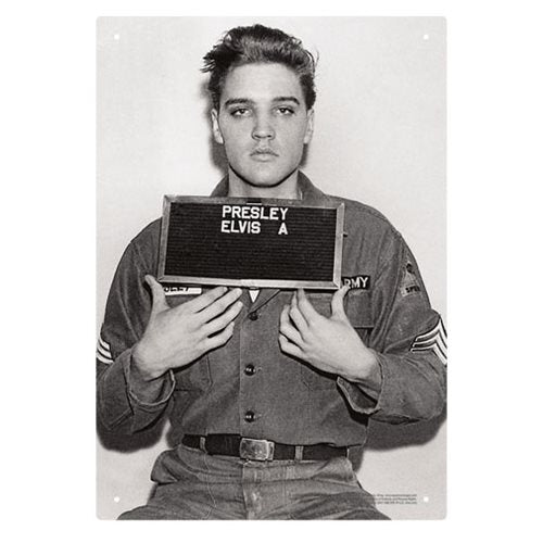 Sign Tin ELVIS Enlistment Photo