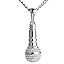 PENDANTS  Stainless Steel Hip Hop Diamond CZ Microphone Pendant Charm - Boulevard Souvenirs