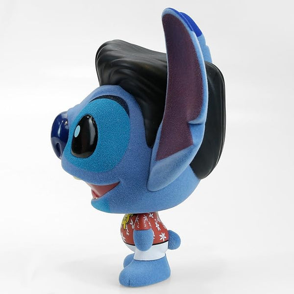 Lilo and Stitch Blue Hawaiian Elvis Stitch Flocked 4” Bhunny Stylized PVC Figure