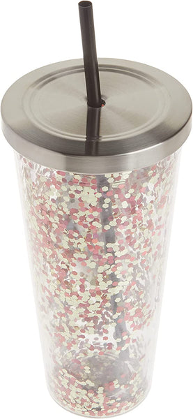Cup with Straw Glitter Elvis - Boulevard Souvenirs