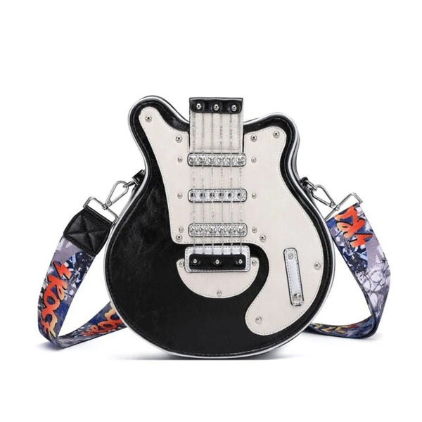 Bag Vintage Guitar-Shaped Crossbody - PU Leather