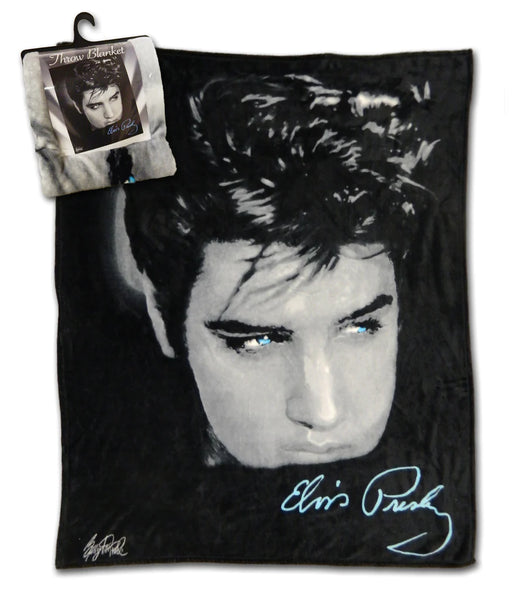 Throw Blanket Elvis Up Close - Boulevard Souvenirs