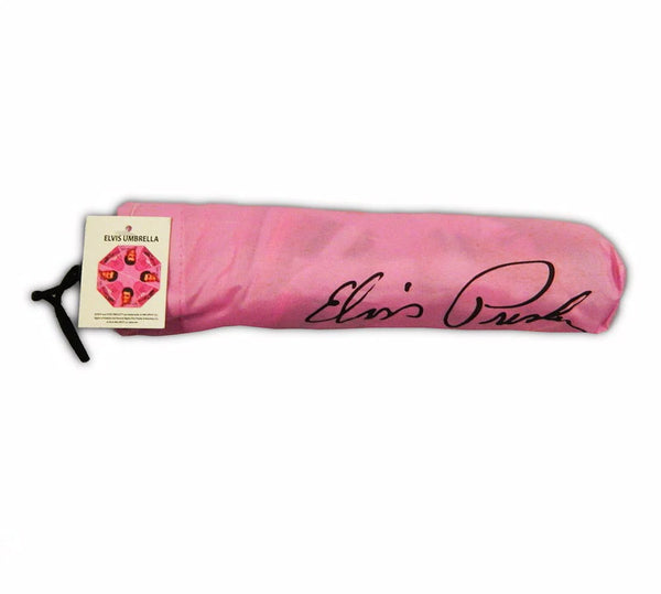 Umbrella Elvis Pink w/Guitars - Boulevard Souvenirs