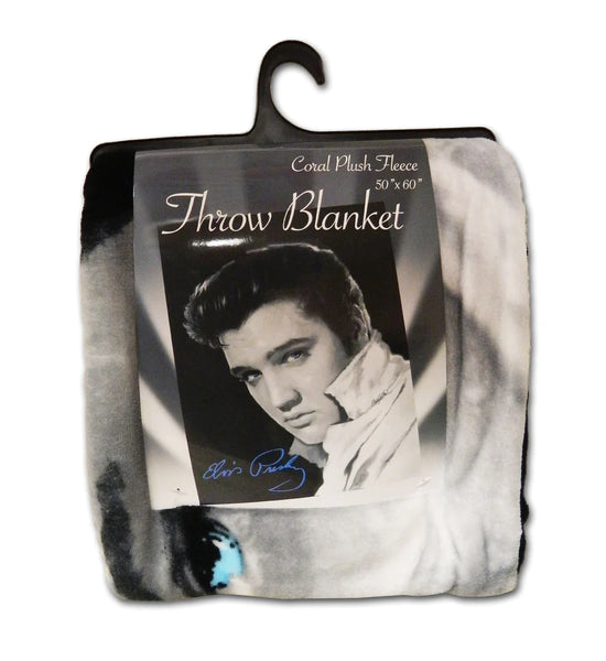 Throw Blanket Elvis "Black & White" Photo - Boulevard Souvenirs