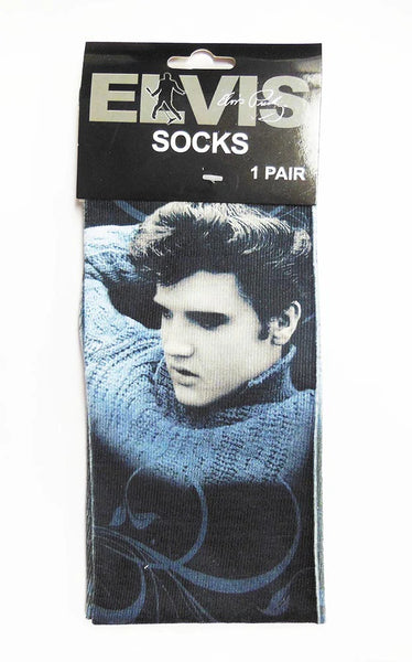 Socks Elvis Blue Sweater - Boulevard Souvenirs