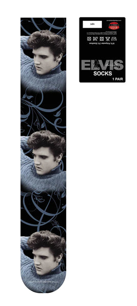 Socks Elvis Blue Sweater - Boulevard Souvenirs