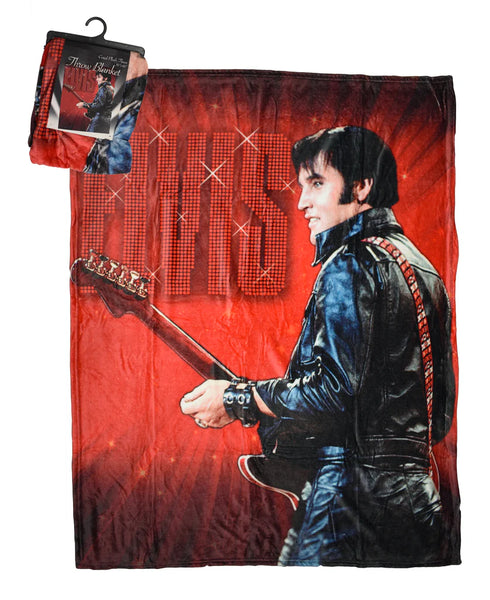 Throw Blanket Elvis ‘68 Name in Lights - Boulevard Souvenirs