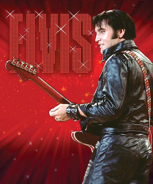 Throw Blanket Elvis ‘68 Name in Lights - Boulevard Souvenirs
