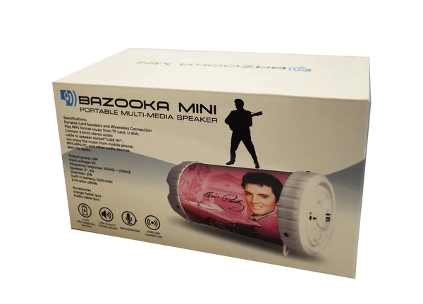 Speaker Mini Elvis Pink w/ Guitars Bluetooth - Boulevard Souvenirs