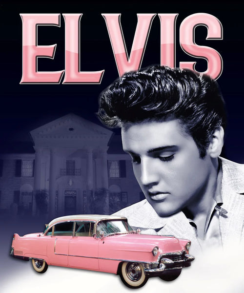 Throw Blanket Elvis Pink Caddy - Boulevard Souvenirs