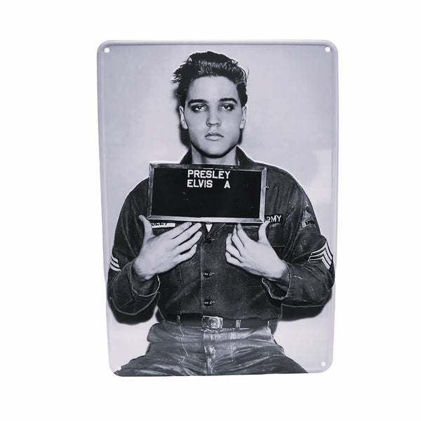 Sign Tin ELVIS Enlistment Photo