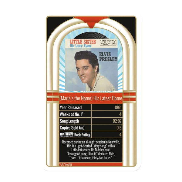 GAME Elvis Presley: 30 Greatest Singles Top Trumps Card Game - Boulevard Souvenirs