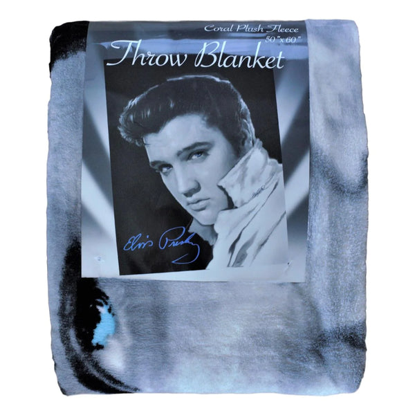 Throw Blanket Elvis "Black & White" Photo - Boulevard Souvenirs