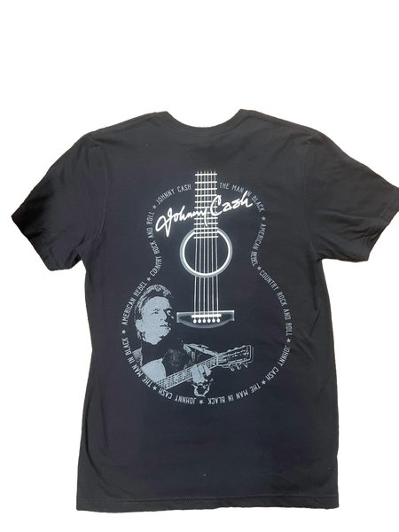 T-SHIRT JOHNNY CASH BIG GUITAR ON BACK
