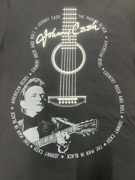 T-SHIRT JOHNNY CASH BIG GUITAR ON BACK