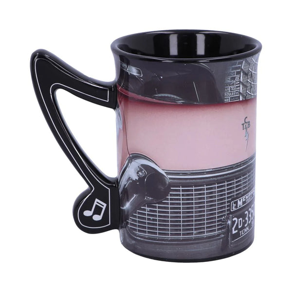 Mug Elvis In Front of Car  Music Note Handle - Boulevard Souvenirs