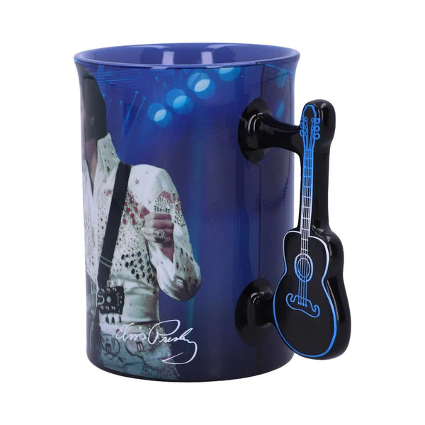 Mug Elvis  The King White Jumpsuit Guitar Handle - Boulevard Souvenirs
