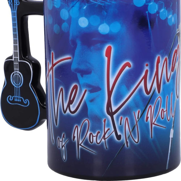 Mug Elvis  The King White Jumpsuit Guitar Handle - Boulevard Souvenirs