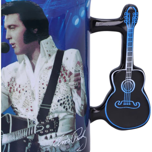 Mug Elvis  The King White Jumpsuit Guitar Handle - Boulevard Souvenirs