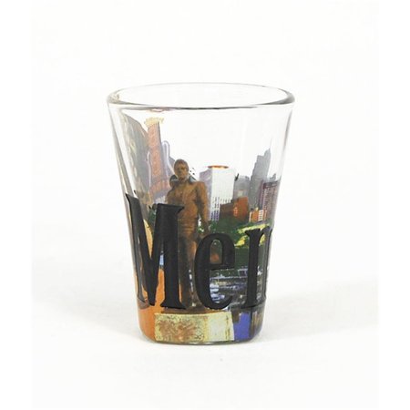 Shot Glass Memphis Color  ETCHED - Boulevard Souvenirs
