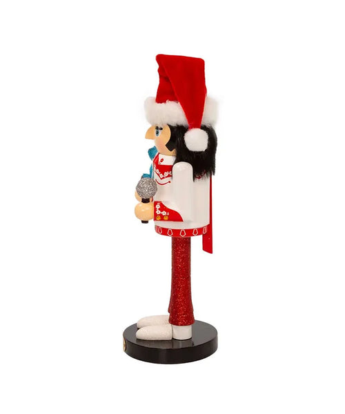Nutcracker  Elvis Presley with BLUE Teddy Bear - Boulevard Souvenirs