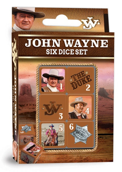 John Wayne 6 Piece D6 Gaming Dice Set - Boulevard Souvenirs