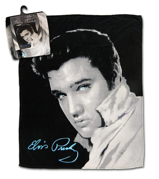 Throw Blanket Elvis "Black & White" Photo - Boulevard Souvenirs