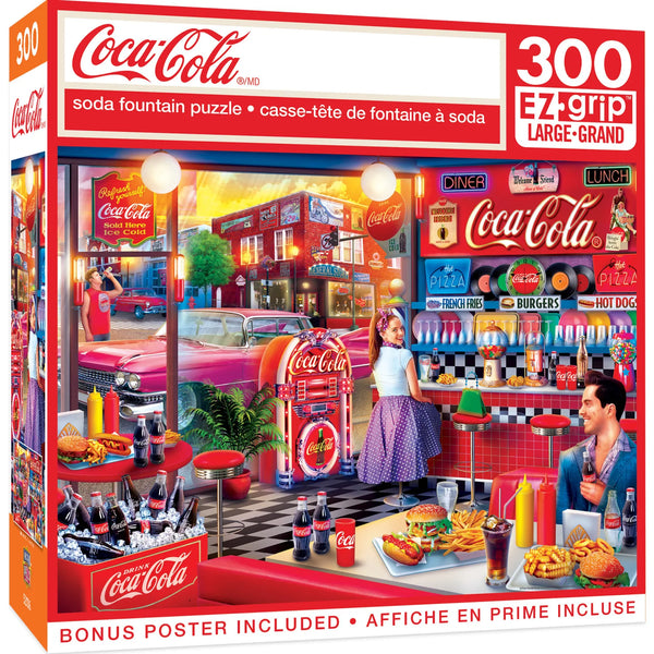Puzzle Coca-Cola - Soda Fountain 300 Piece EZ Grip - Boulevard Souvenirs