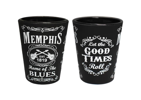 SHOT GLASS Memphis  Blk & Wht Est.