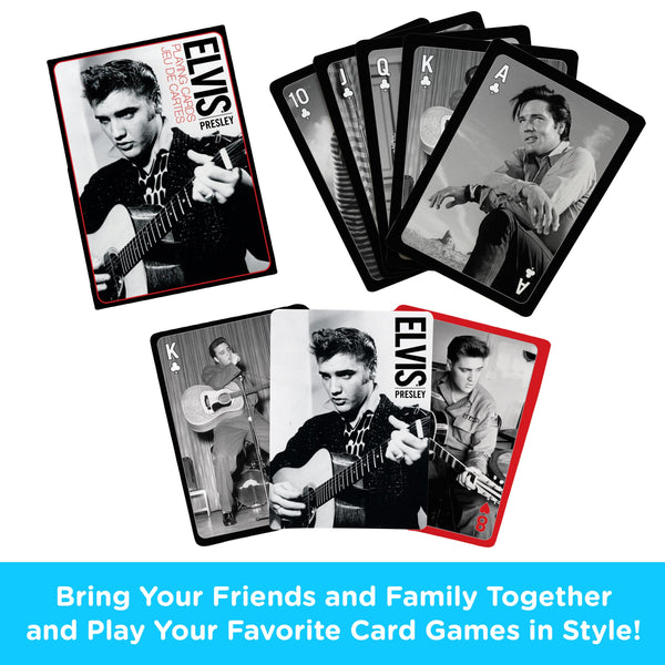 Playing Cards Elvis Presley - Black and White - Boulevard Souvenirs