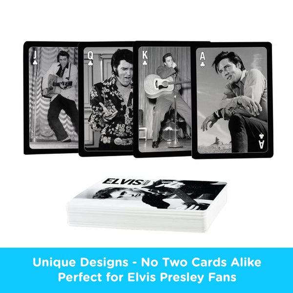 Playing Cards Elvis Presley - Black and White - Boulevard Souvenirs