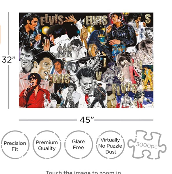 Puzzle  Elvis Presley Collage 3000 Piece - Boulevard Souvenirs