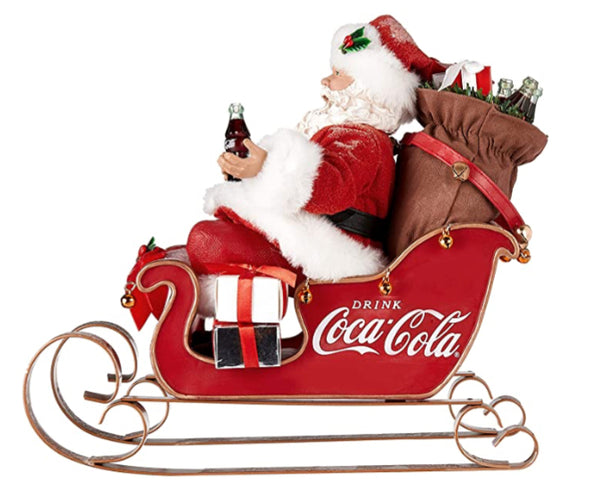 Figurine Santa In Sleigh Coca-Cola Table Kurt Adler's - Boulevard Souvenirs