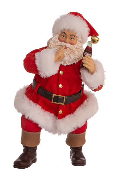 Figurine Santa with Dog Coca-Cola 90th Anniversary Kurt Adler's - Boulevard Souvenirs