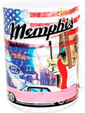 Mug Memphis Car and Flag