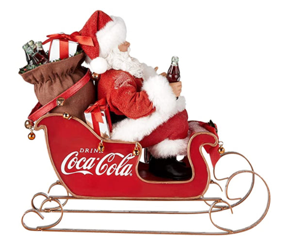 Figurine Santa In Sleigh Coca-Cola Table Kurt Adler's - Boulevard Souvenirs