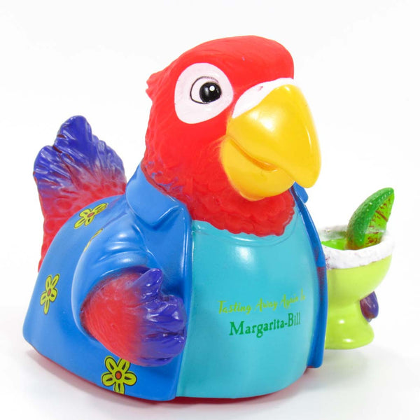 Rubber Duck Parrot Jimmy Buffett Tasting Away Again In Margarita-Bill - Boulevard Souvenirs