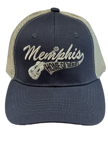Cap Memphis Blue w/ Beige Mesh