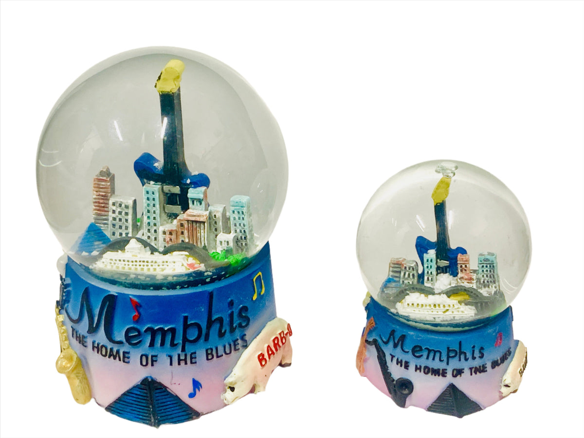 Snow Globes Memphis Skyline Guitar – Boulevard Souvenirs