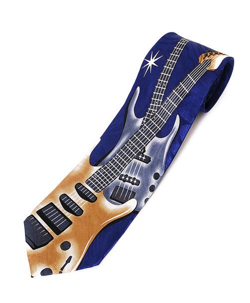 Tie Two Guitars Blue