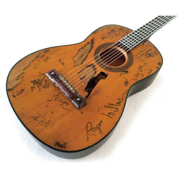 Mini Guitar Signed by Willie Nelson Trigger Acoustic