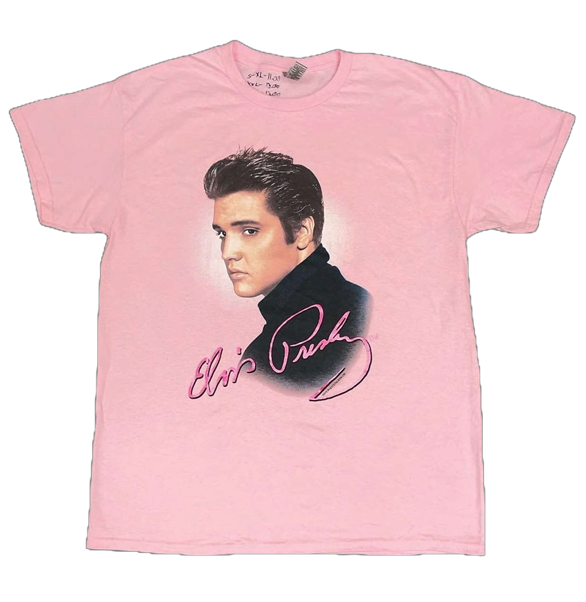 T-Shirt Elvis Profile Pink Foil