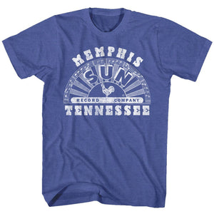 T-Shirt Sun Records Memphis TN Royal Heather Adult