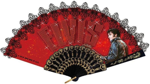 Hand Fan Elvis Red '68 Name