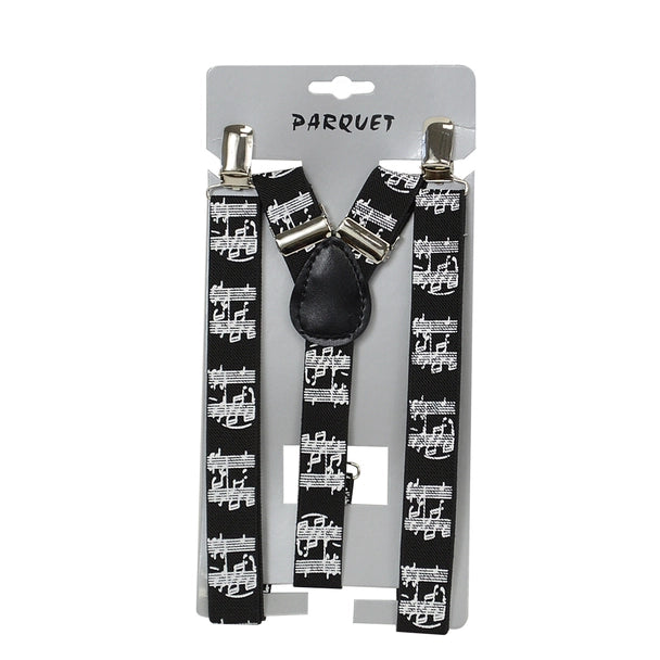 Suspenders Men's Y-Back Music Note