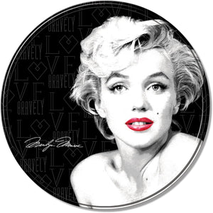 Metal Round Sign Marilyn Monroe with Embossed Edge