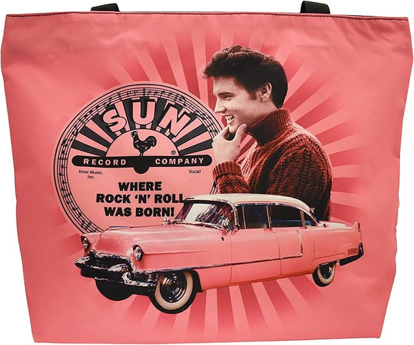 Tote bag Sun Records Elvis Pink