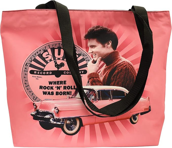 Tote bag Sun Records Elvis Pink