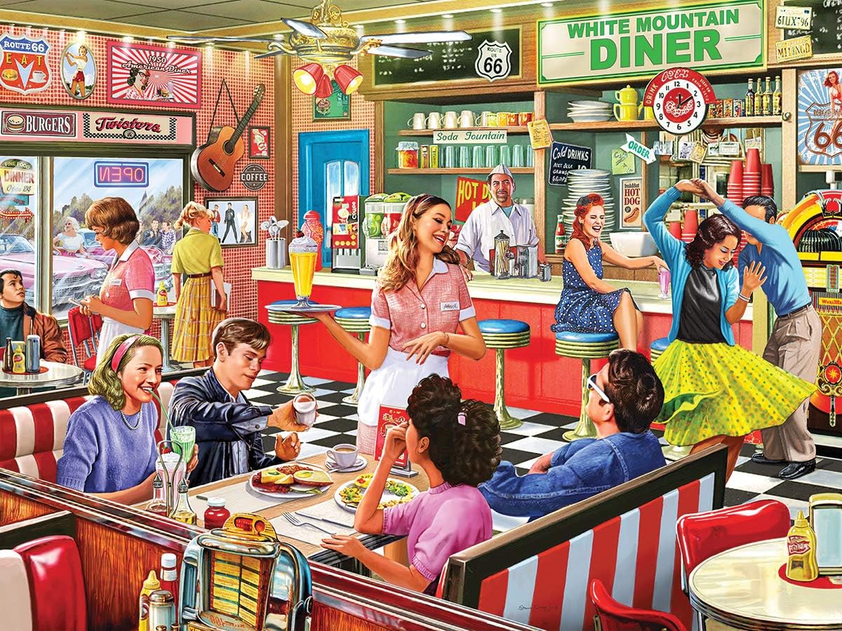 Puzzle American Diner, 1000 Piece Jigsaw