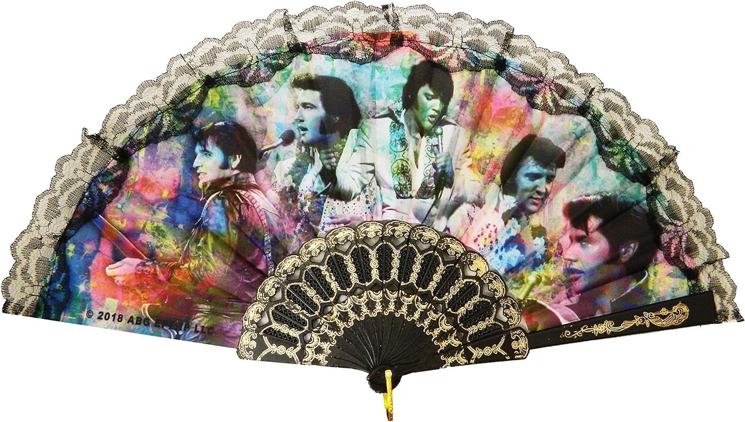 Hand Fan Elvis Colorful